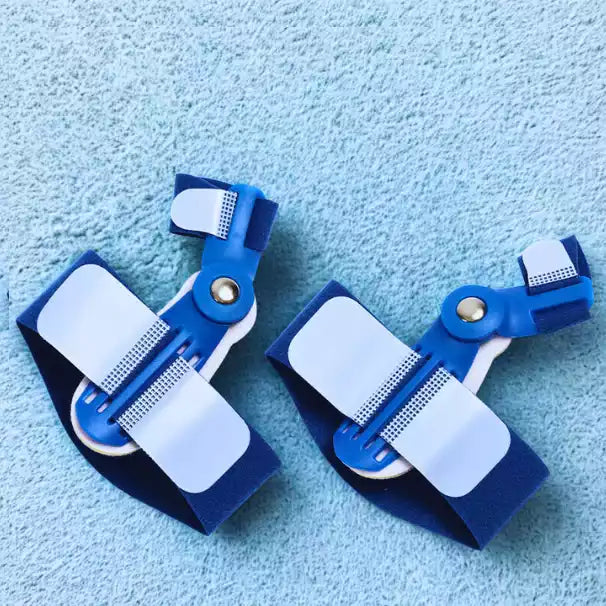 Vu de la paire de prothèse bleue